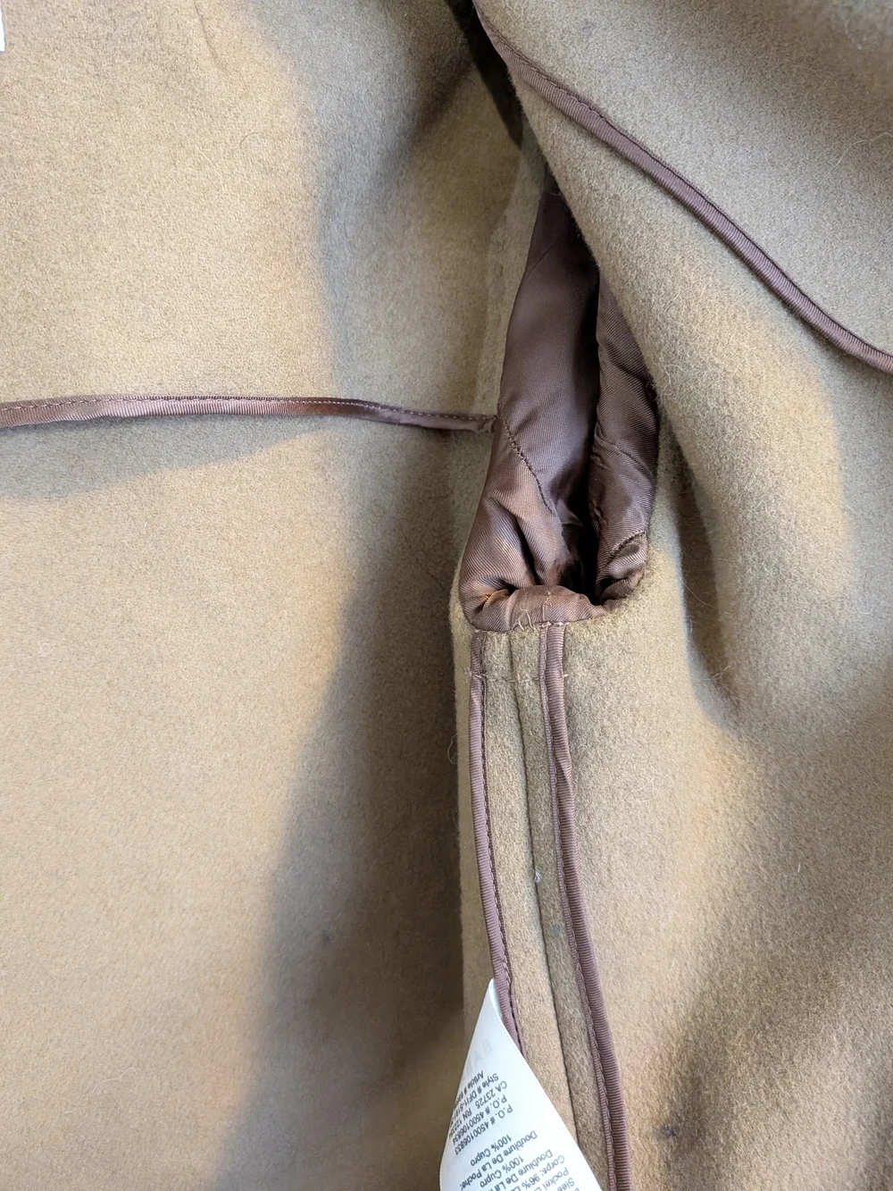 Babaton Aritzia Stedman Virgin Wool Coat - Camel - Size XS